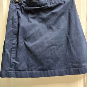 Lands' End Kids’ School Uniform Navy Skort- adjustable waist